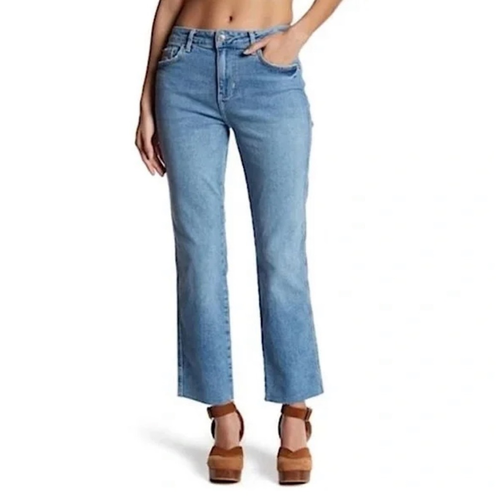 FREE PEOPLE Women's Girlfriend Straight Leg Raw Hem Jeans Size 26